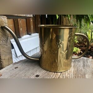 VTG 1986 Flower Brass Watering Can Designed by Nijhof-Zevonaar Made in Holland